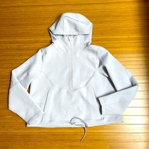 Lululemon créame lychee scuba half zip sweat shirt crop top hoodie size 10